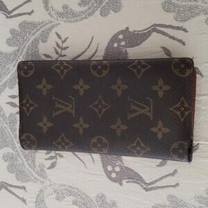 LOUIS VUITTON LV MONOGRAM CANVAS CHECKBOOK HOLDER WALLET